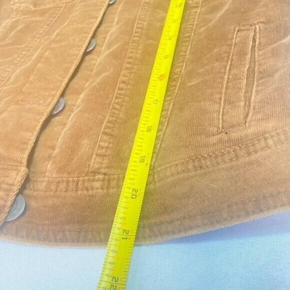 Aeropostale Womens Chocolate Brown  Fine Corduroy Jacket Size M Trucker Jacket - Picture 10 of 11